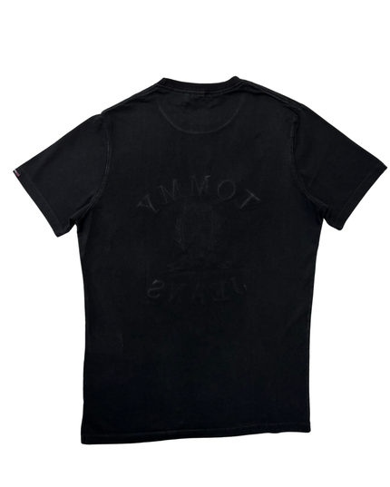 Tommy Jeans Crest Logo Black Cotton Graphic T-Shirt- M