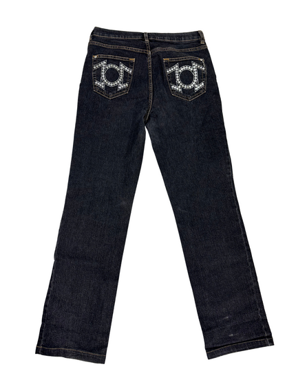 Bandas Rojas Embellished Pocket Women's Bootcut Jeans - M | Waist: 29"