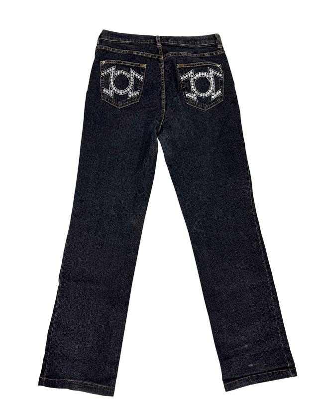 Bandas Rojas Embellished Pocket Women's Bootcut Jeans - M | Waist: 29"