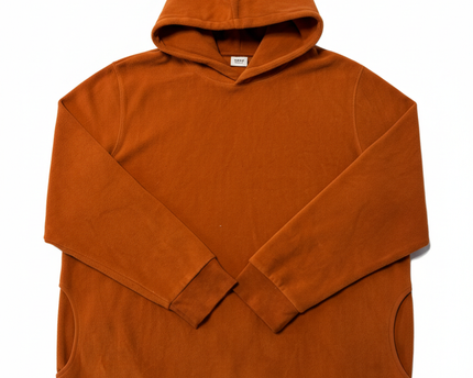 Celio Vibrant Orange Fleece Pullover Hoodie