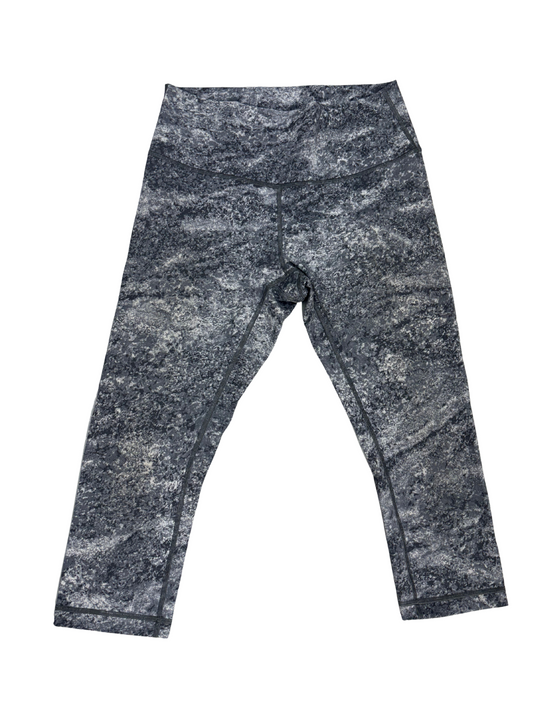 Lululemon High-Rise Printed Crop Leggings in Granite Marble - M