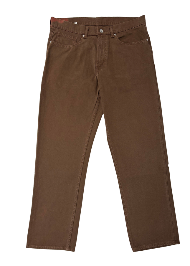 Vailent Classic Brown Straight Fit Cotton Pants
