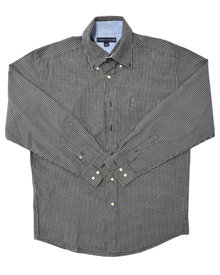 Tommy Hilfiger Black & White Mini Check Oxford Button-Up Shirt