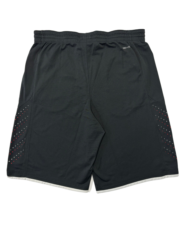 Nike Dri-FIT Black Training Shorts with Red Swoosh - XL | Waist: 36"