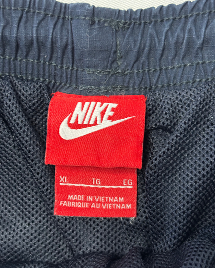 Nike Navy Blue & Grey Panel Windbreaker Track Pants
