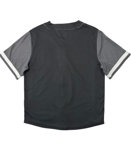 FSBN Black & Grey Varsity “P” Button-Up Baseball Jersey