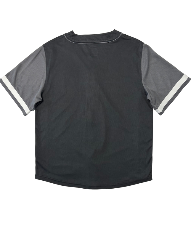 FSBN Black & Grey Varsity “P” Button-Up Baseball Jersey