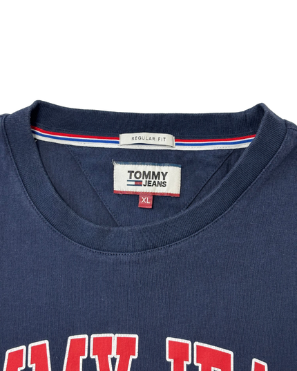 Tommy Jeans Regular Fit Navy Blue Logo Graphic T-Shirt - L
