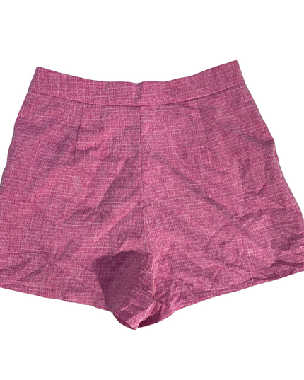 Pretty Little Thing High-Waist Tailored Rosy Linen Shorts - M