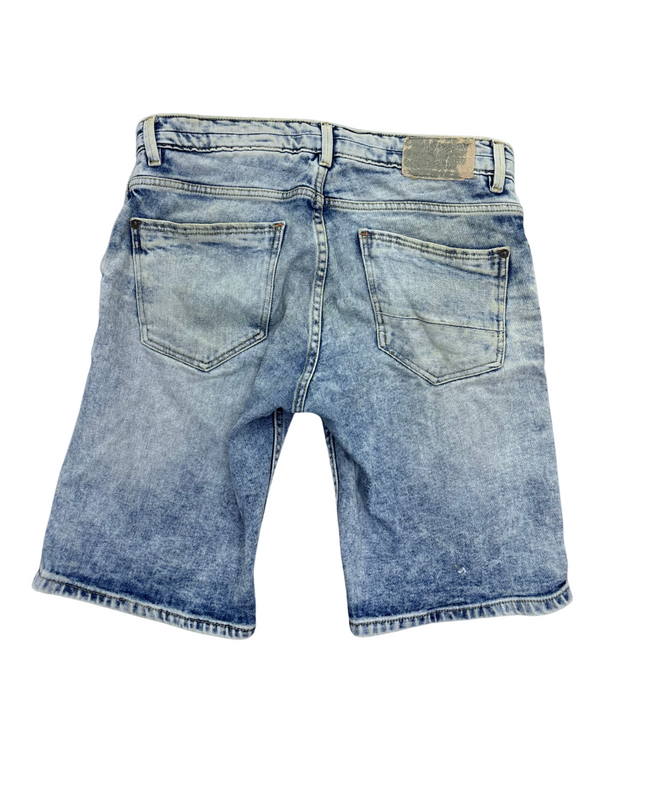 Light Wash Denim Shorts – Faded Blue Relaxed Fit - M | Waist: 32