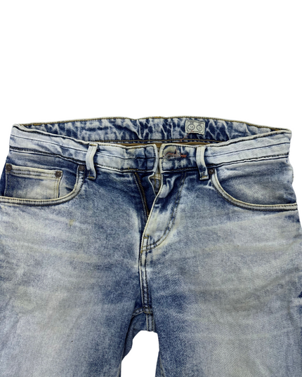 Light Wash Denim Shorts – Faded Blue Relaxed Fit - M | Waist: 32
