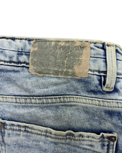Light Wash Denim Shorts – Faded Blue Relaxed Fit - M | Waist: 32
