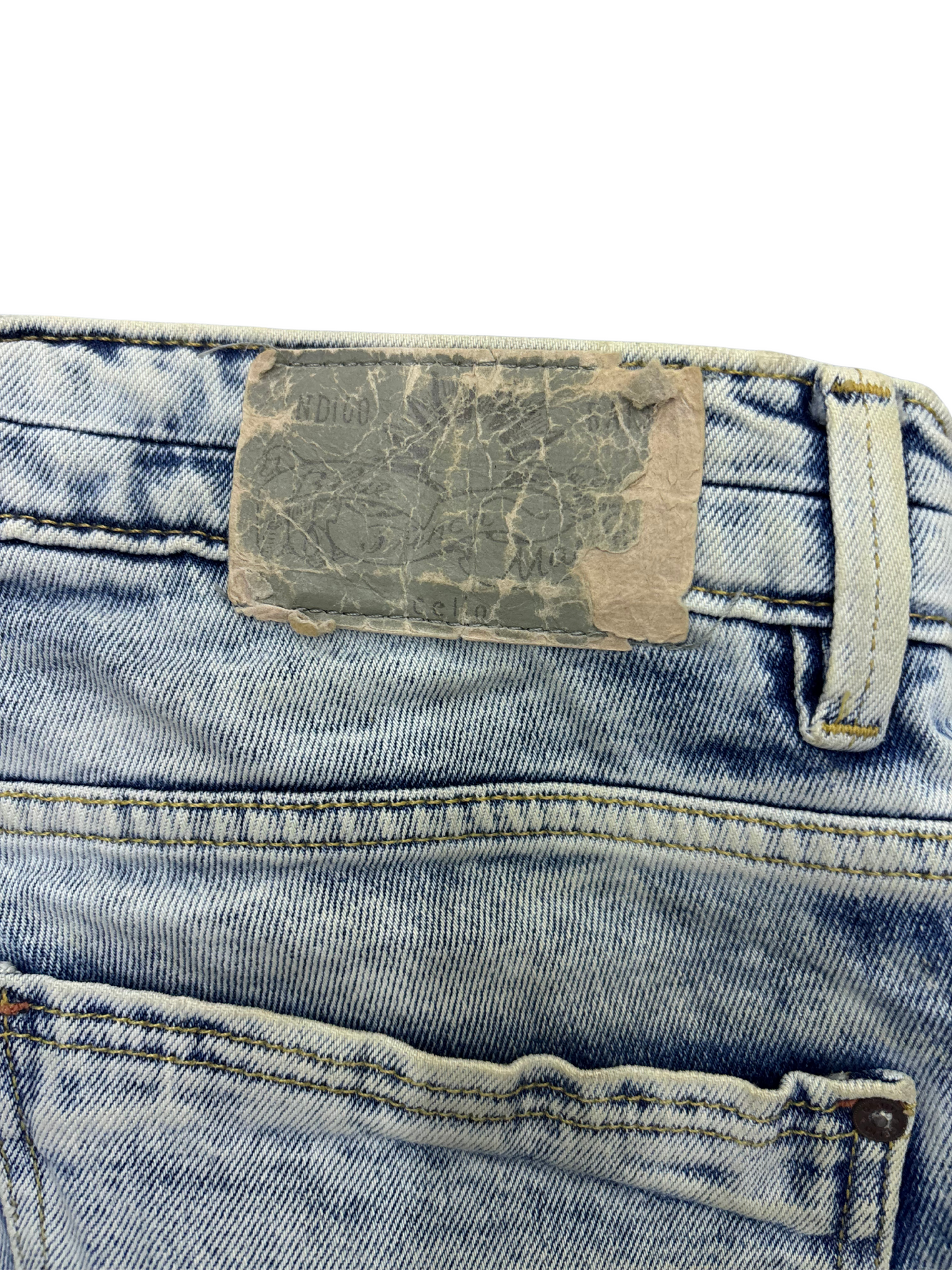 Light Wash Denim Shorts – Faded Blue Relaxed Fit - M | Waist: 32