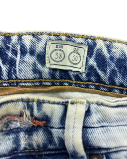 Light Wash Denim Shorts – Faded Blue Relaxed Fit - M | Waist: 32