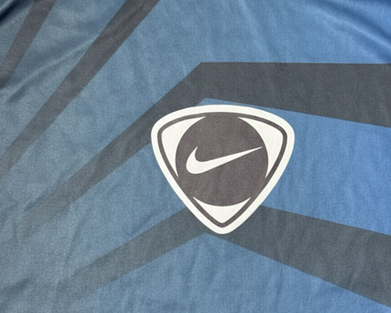 Nike Blue Geometric Print Dri-Fit Sports T-Shirt