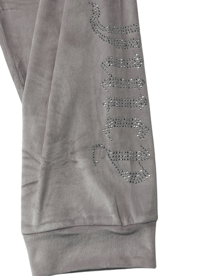 Juicy Couture Dusty Lilac Velour Rhinestone Logo Sleep Joggers