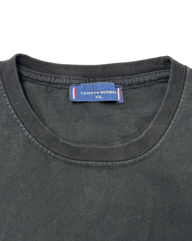 Tommy Jeans Crest Logo Black Cotton Graphic T-Shirt- M