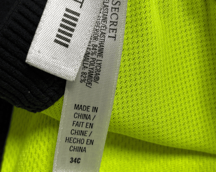 Victoria's Secret VSX Sport Neon Mesh Strappy Back Sports Top