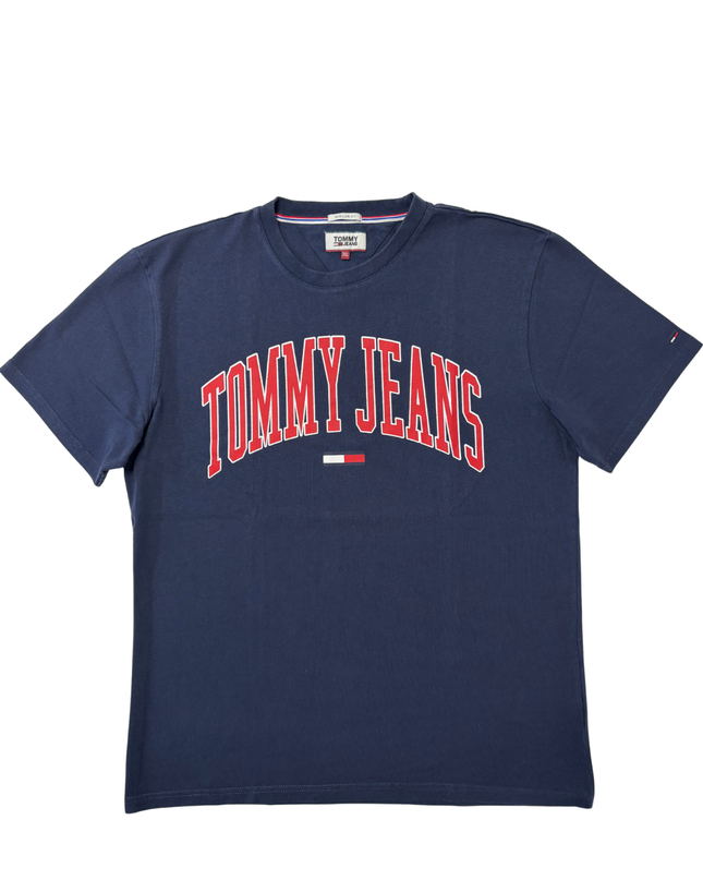Tommy Jeans Regular Fit Navy Blue Logo Graphic T-Shirt - L