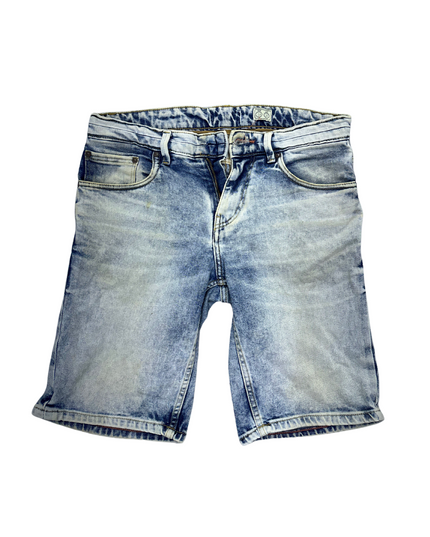 Light Wash Denim Shorts – Faded Blue Relaxed Fit - M | Waist: 32