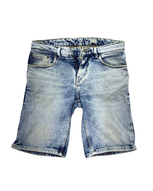 Light Wash Denim Shorts – Faded Blue Relaxed Fit - M | Waist: 32