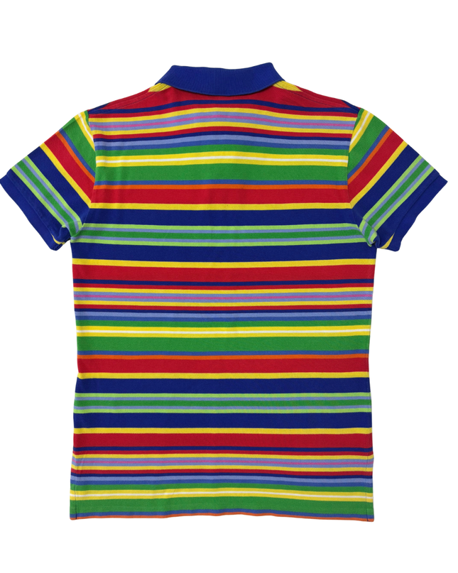 Ralph Lauren Custom Fit Multicolor Striped Piqué Polo Shirt