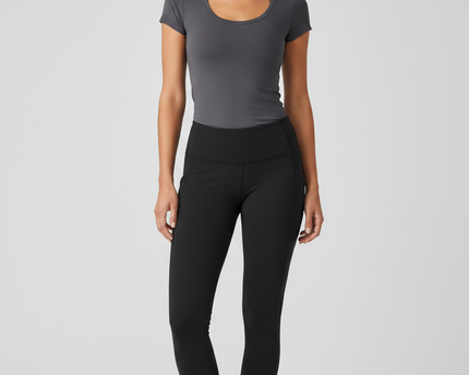 Lululemon Black Fast and Free High-Rise Crop Leggings