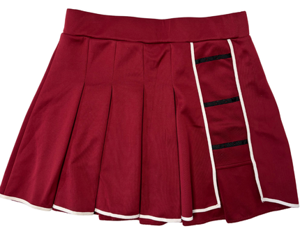 Naruto Shippuden Konoha Village Anime Merchandise Red Pleated Mini Skirt