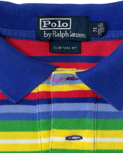 Ralph Lauren Custom Fit Multicolor Striped Piqué Polo Shirt