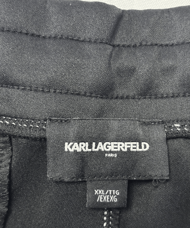 Karl Lagerfeld Contrast Stitch Black Joggers Trouser