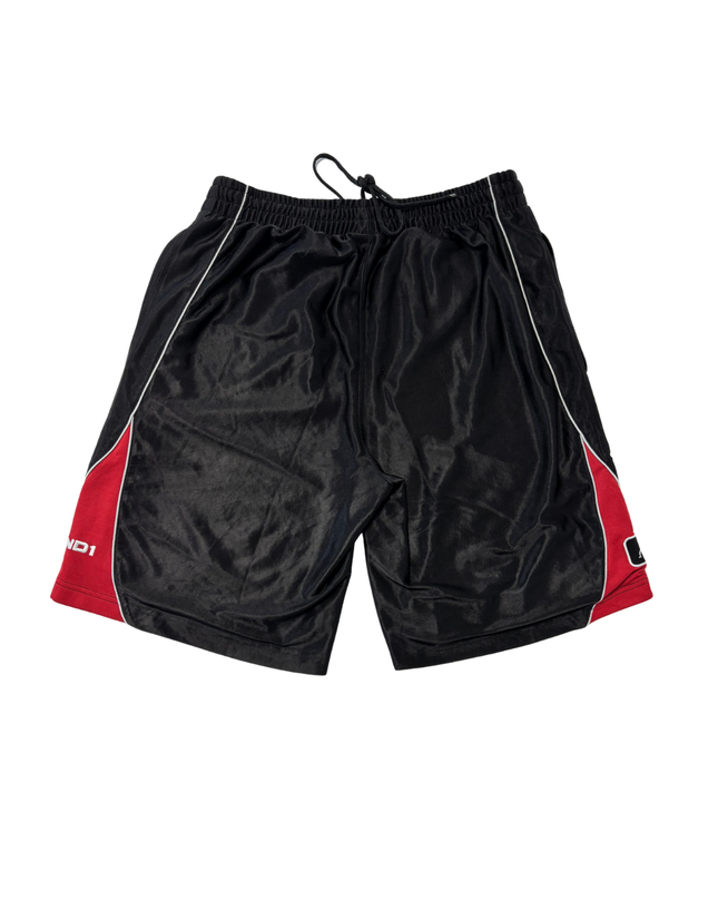 AND1 Black & Red Basketball Mesh Athletic Shorts - M | Waist: 30"