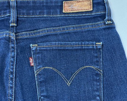 Levi's Dark Blue Demi Curve Straight Leg Jeans
