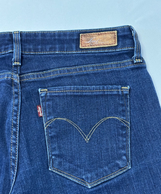 Levi's Dark Blue Demi Curve Straight Leg Jeans