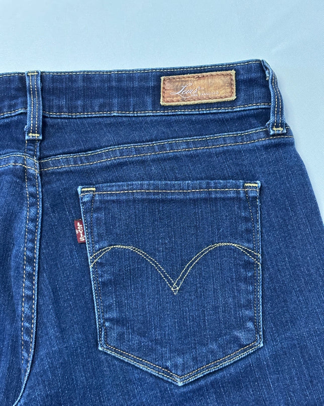 Levi's Dark Blue Demi Curve Straight Leg Jeans
