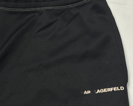 Karl Lagerfeld Contrast Stitch Black Joggers Trouser