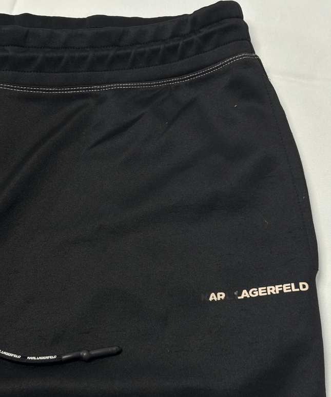 Karl Lagerfeld Contrast Stitch Black Joggers Trouser