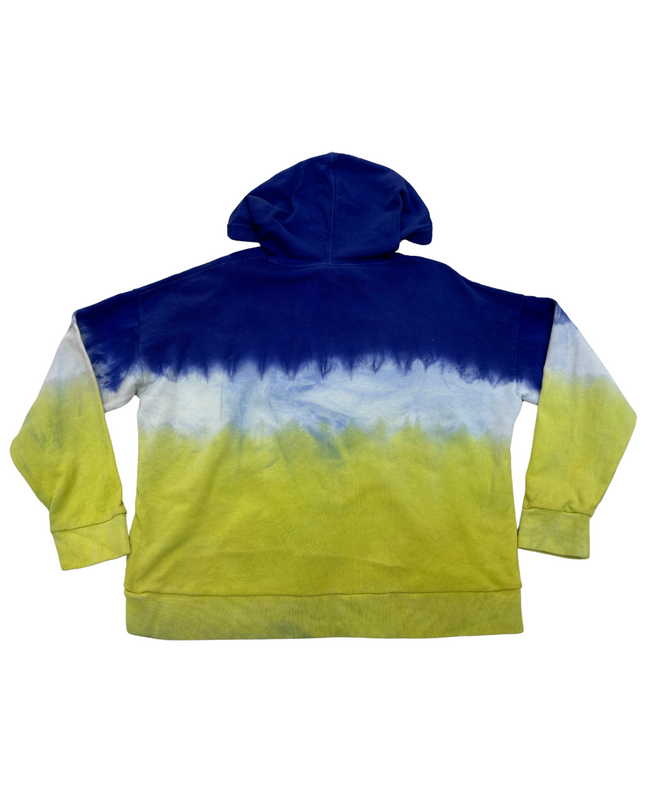 Lauren by Ralph Laure Blue Yellow Dip Dye Hoodie - XL