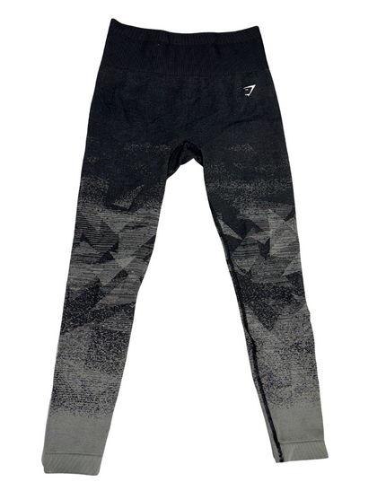 Gymshark Leggings Adapt Seamless High Rise Black Gray Gradient Geo - XS