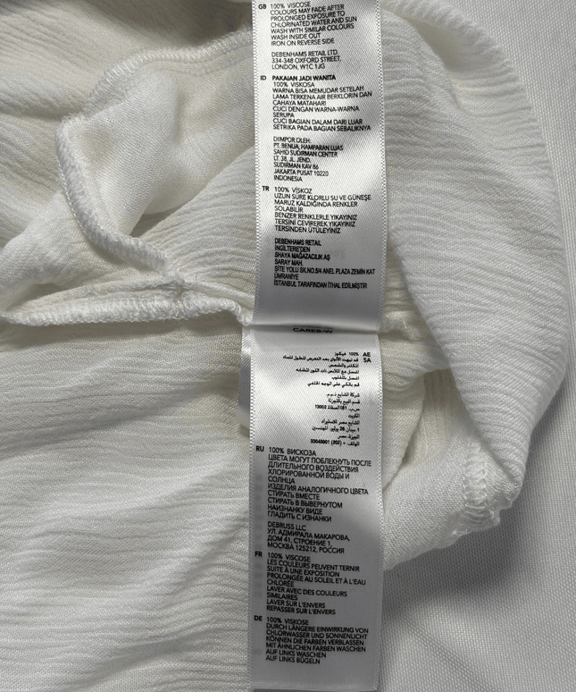 Debenhams White Button-Down with Spaghetti Straps Midi Dress