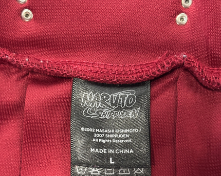Naruto Shippuden Konoha Village Anime Merchandise Red Pleated Mini Skirt