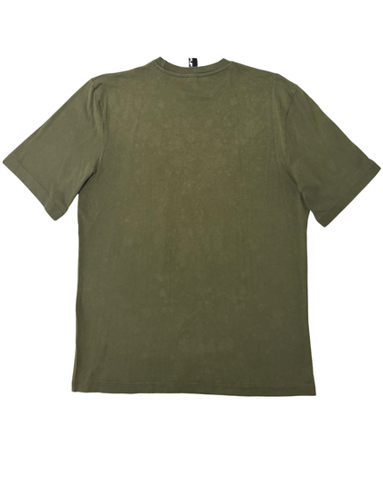 Backflip Olive Green "Genius at Work" Gamer Skull Graphic T-Shirt - M