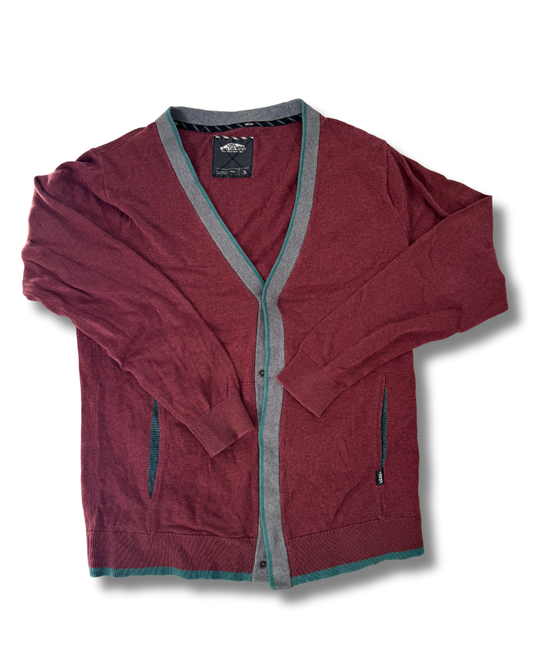 Vans Red Clip-Button Cardigan - S