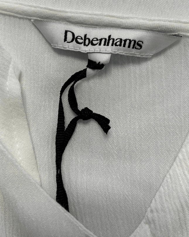 Debenhams White Button-Down with Spaghetti Straps Midi Dress