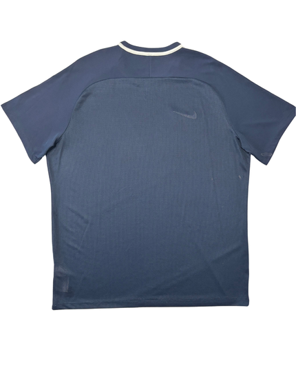 Nike Dri-FIT Navy Blue with White Shoulder Stripes Training T-Shirt