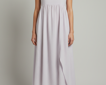 American Eagle Lavender Tie-Strap Cotton Linen Maxi Dress