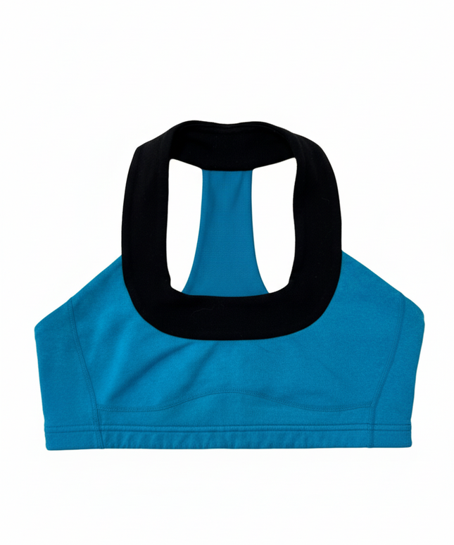 Lululemon Blue and Black Racerback Activewear Sports Bra