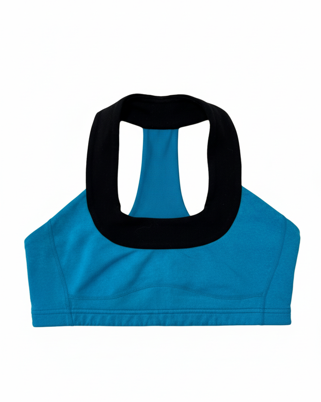Lululemon Blue and Black Racerback Activewear Sports Bra