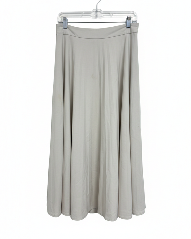 Stradivarius Beige Flared Midi Skirt