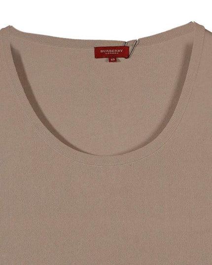 Burberry Monogram Motif Wool Silk Funnel Neck Sweater