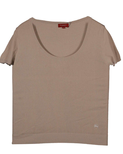 Burberry Monogram Motif Wool Silk Funnel Neck Sweater